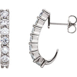 The Lore — Round J-Hoop Hoop Earrings - Yellow