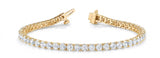 9 7/8 ctw 4 Pr In-Line Tennis Bracelet — Yellow Gold