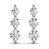 Earrings Three-Stone - alt view