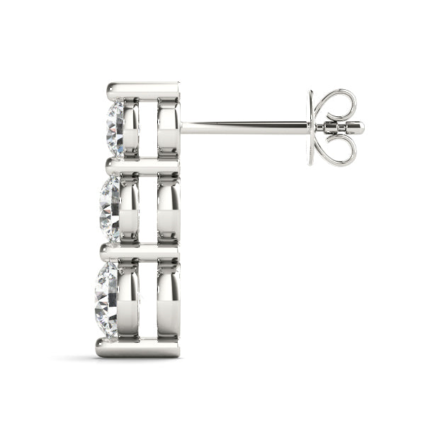 Earrings Three-Stone - alt view