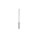 7 ct tw Five-Stone Bezel Lab Grown Diamond Necklace in 14K White ... - view 2