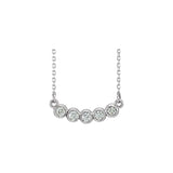 7 ct tw Five-Stone Bezel Lab Grown Diamond Necklace in 14K White ...