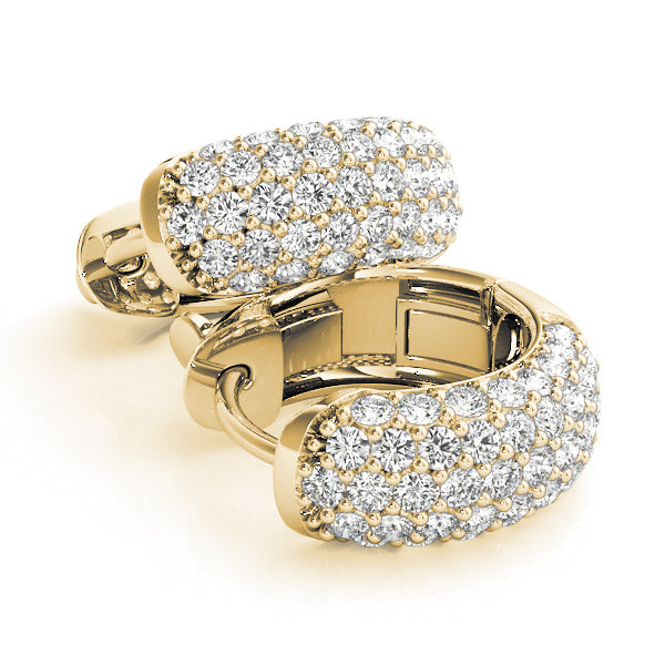 .5 Inch 5 Row Pave Earrings - alt view