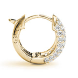 .5 Inch 5 Row Pave Earrings - alt view