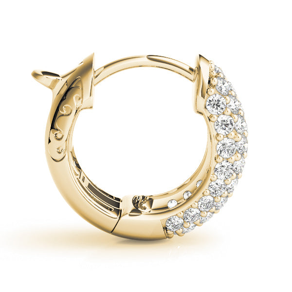 .5 Inch 5 Row Pave Earrings - alt view