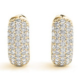 .5 Inch 5 Row Pave Earrings - alt view