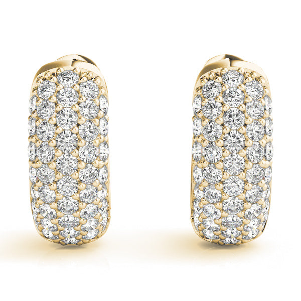 .5 Inch 5 Row Pave Earrings - alt view