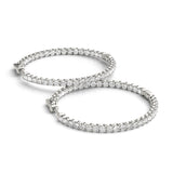 1.2 Inch 4 Prong Round Hoop - alt view