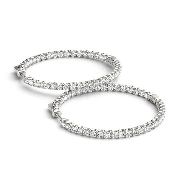 1.2 Inch 4 Prong Round Hoop - alt view