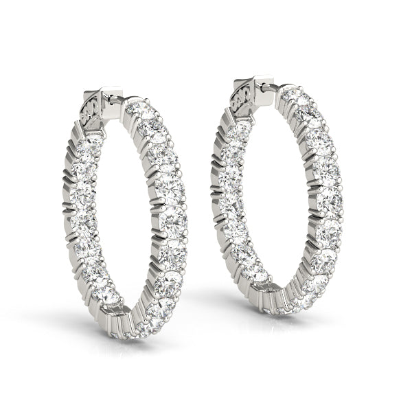 1.2 Inch 4 Prong Round Hoop