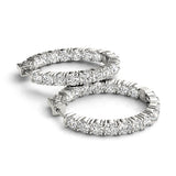 1.2 Inch 4 Prong Round Hoop - alt view