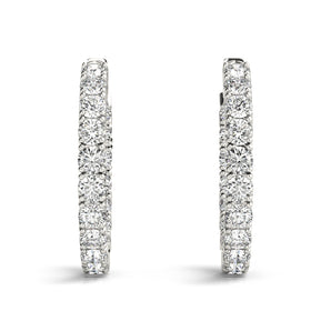 1.2 Inch 4 Prong Round Hoop - alt view