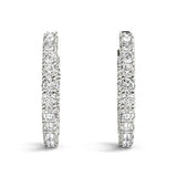 1.2 Inch 4 Prong Round Hoop - alt view