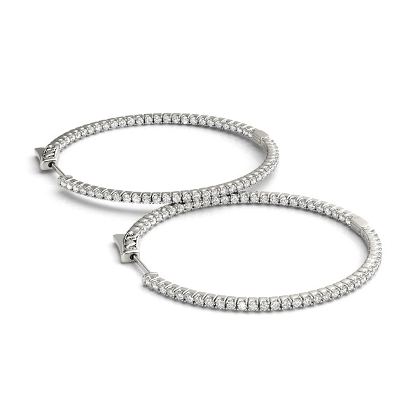 2 Inch 4 Prong Round Hoop - alt view