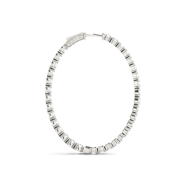 1.25 Inch 4 Prong Round Hoop - alt view