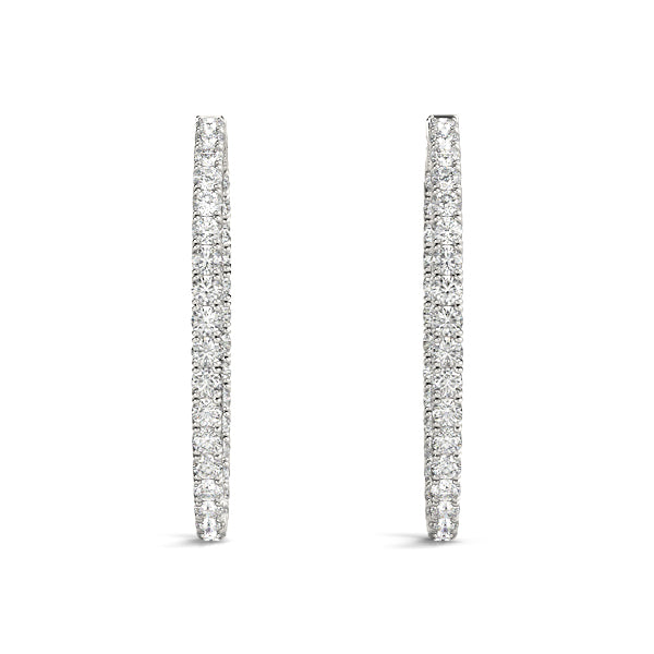 1.25 Inch 4 Prong Round Hoop - alt view