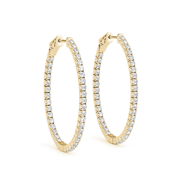 1.2 Inch 4 Prong Oval Hoop