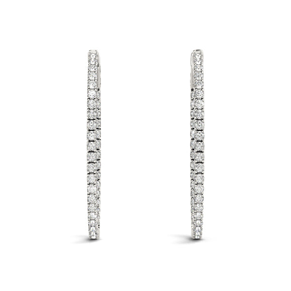 1.5 Inch 4 Prong Oval Hoop - alt view