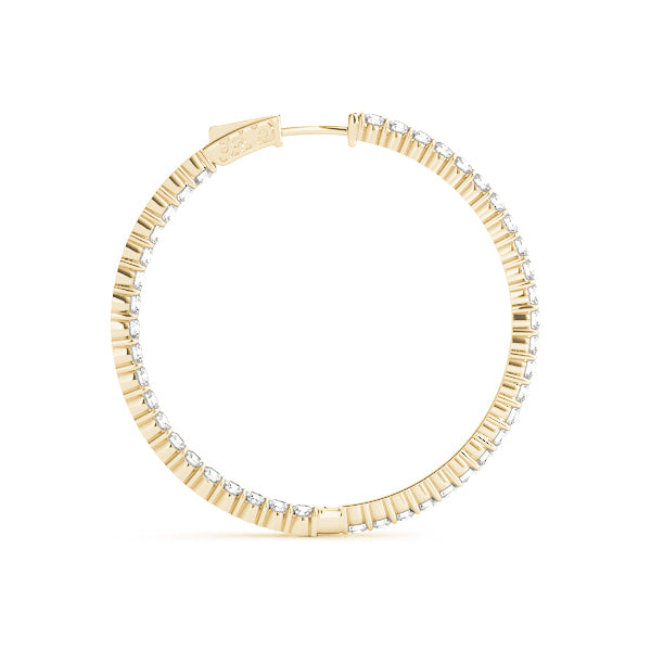 1.2 Inch 2 Prong Round Hoop Open Back - alt view