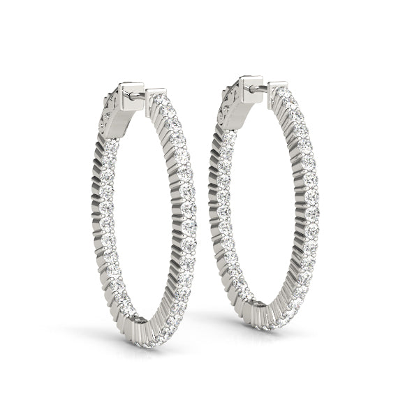 1.4 Inch 2 Prong Oval Hoop