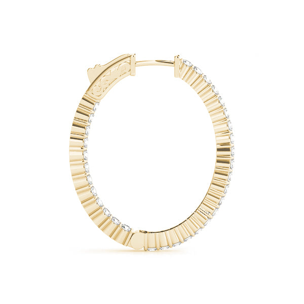 1.25 Inch 2 Prong Oval Hoop - alt view