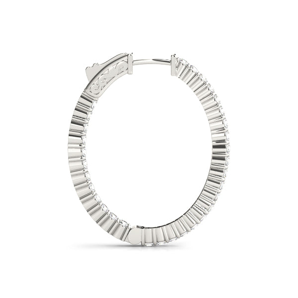 1.4 Inch 2 Prong Oval Hoop - alt view