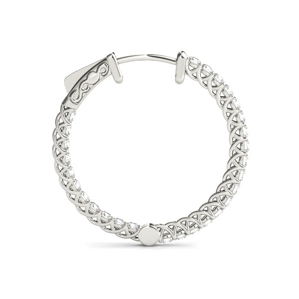 1 Inch Lucida Round Hoop - alt view