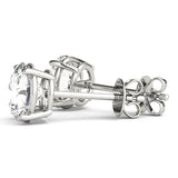 (3/8 Cttw) .15 Ct 4 Prong Wire Earrings - alt view