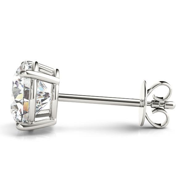 (3/8 Cttw) .15 Ct 4 Prong Wire Earrings - alt view