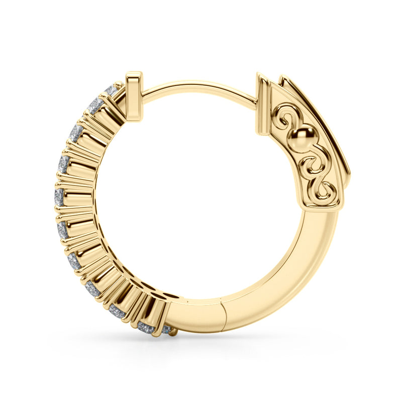 Double Row Vault Lock Hoops - alt view