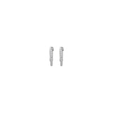 1 ct tw Round Lab Grown Diamond Hoop Earrings in 14K White Gold... - view 2