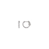 1 ct tw Round Lab Grown Diamond Hoop Earrings in 14K White Gold...
