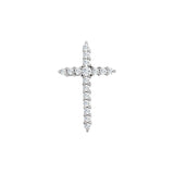 1/3 ct Round Lab Grown Diamond Accented Cross Pendant in 14K Whit...
