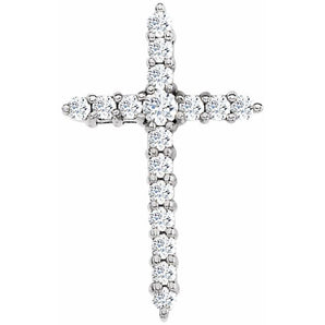 The Cordelia — Round Accented Cross Pendant - Yellow