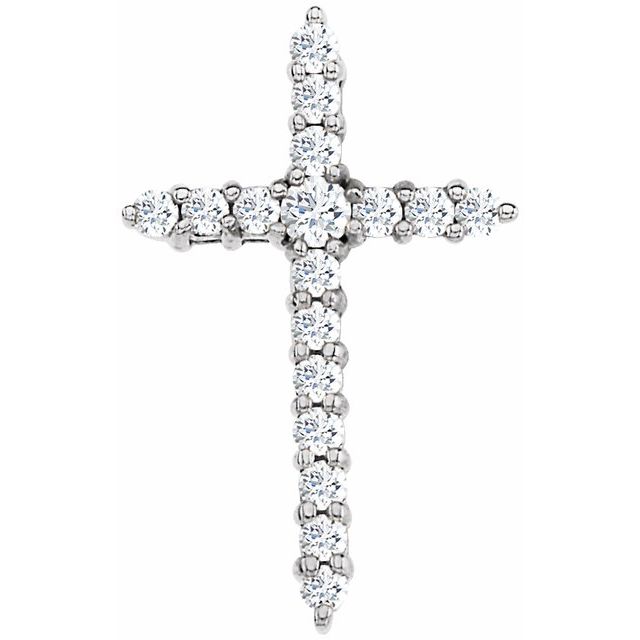 The Cordelia — Round Accented Cross Pendant - Yellow