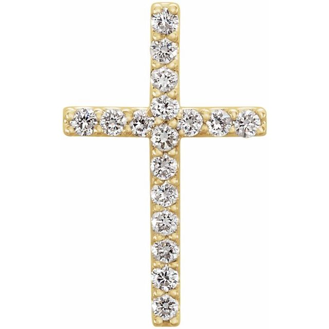 The Eloise — Round Cross Petite Pendant - Yellow