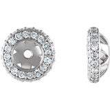 1/4 ct tw Round Lab Grown Diamond Halo Earrings in 14K White Gold...