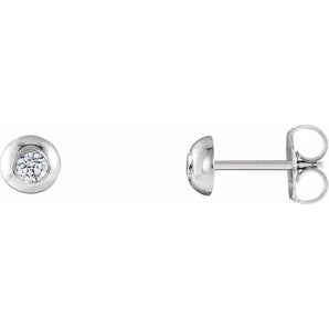 The Bronwen — Round Bezel Stud Earrings - Yellow