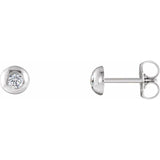The Bronwen — Round Bezel Stud Earrings - Yellow