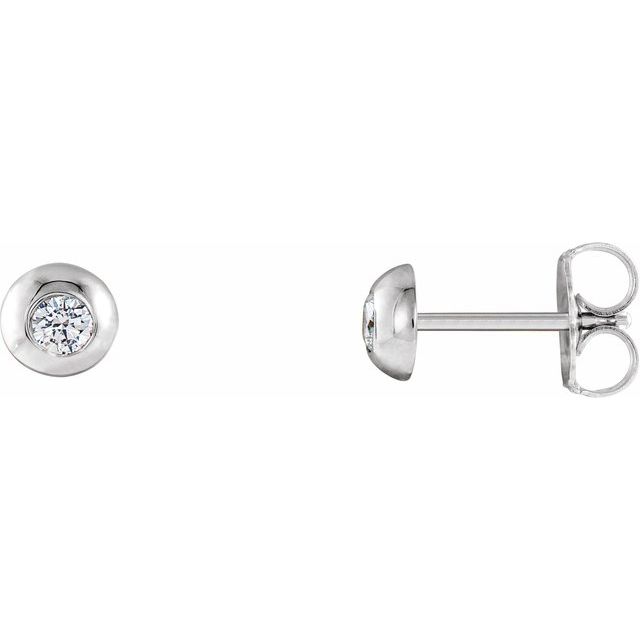 The Bronwen — Round Bezel Stud Earrings - Yellow