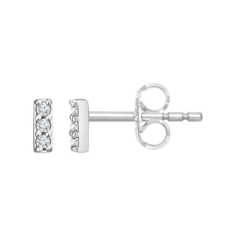 5 ct tw Round Lab Grown Diamond Stud Earrings in 14K White Gold...