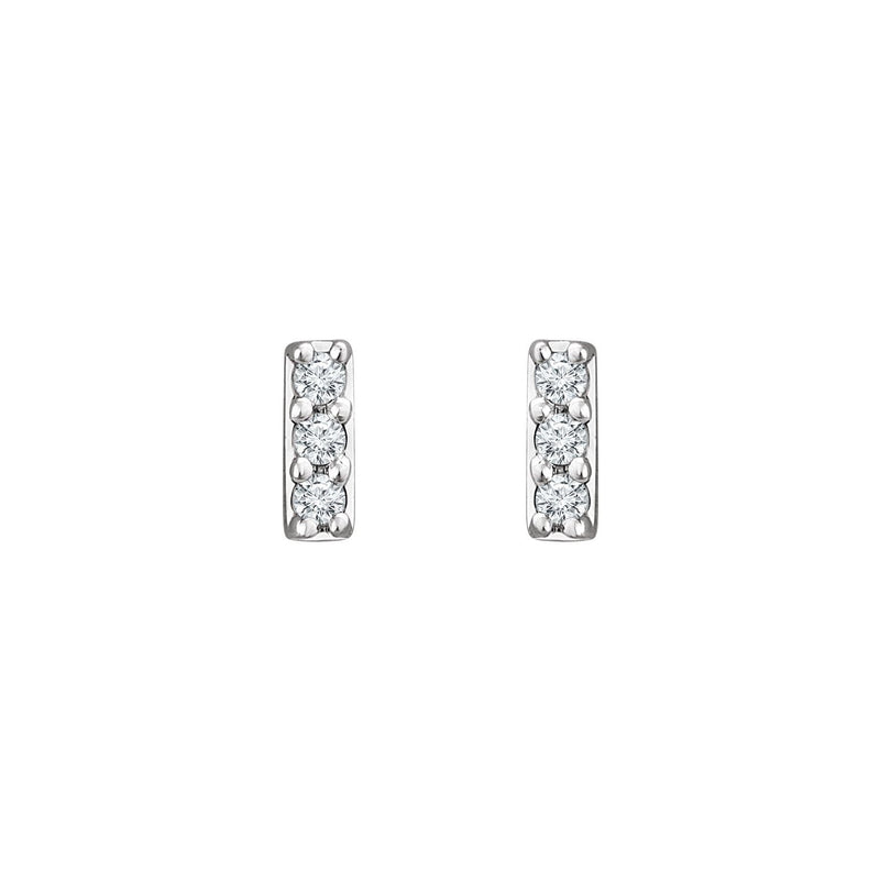 5 ct tw Round Lab Grown Diamond Stud Earrings in 14K White Gold... - view 2