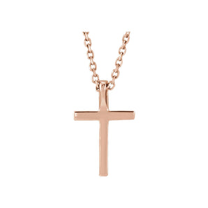 6 ct tw Cross Petite Lab Grown Diamond Necklace in 14K White Gold... - view 3