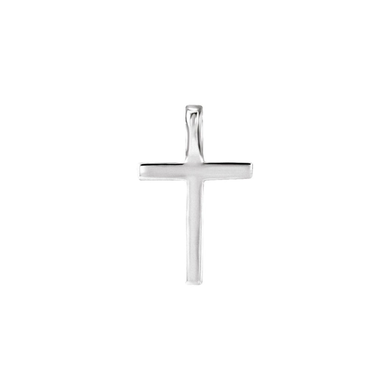 6 ct Round Lab Grown Diamond Cross Petite Pendant in 14K White Go... - view 3
