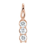 1 ct Round Lab Grown Diamond Three-Stone Pendant in 14K White Gol...
