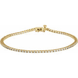 7" Lab Grown Diamond Line Bracelet in 14K White Gold (7/8 ct tw -...