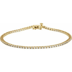 The Rhea — Line Diamond Bracelet - Yellow