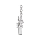 3 ct tw Cross Lab Grown Diamond Necklace in 14K White Gold (18")... - view 2