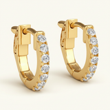 1/8 ctw .5 Inch 1 Row Hoop — Yellow Gold