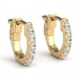 1/8 ctw .5 Inch 1 Row Hoop — Yellow Gold